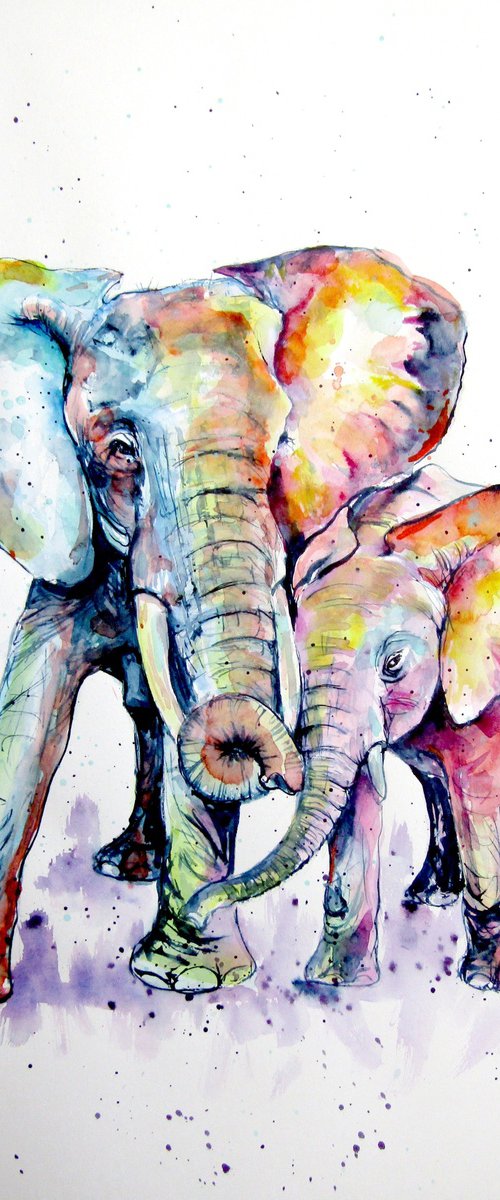 Elephants by Kovács Anna Brigitta