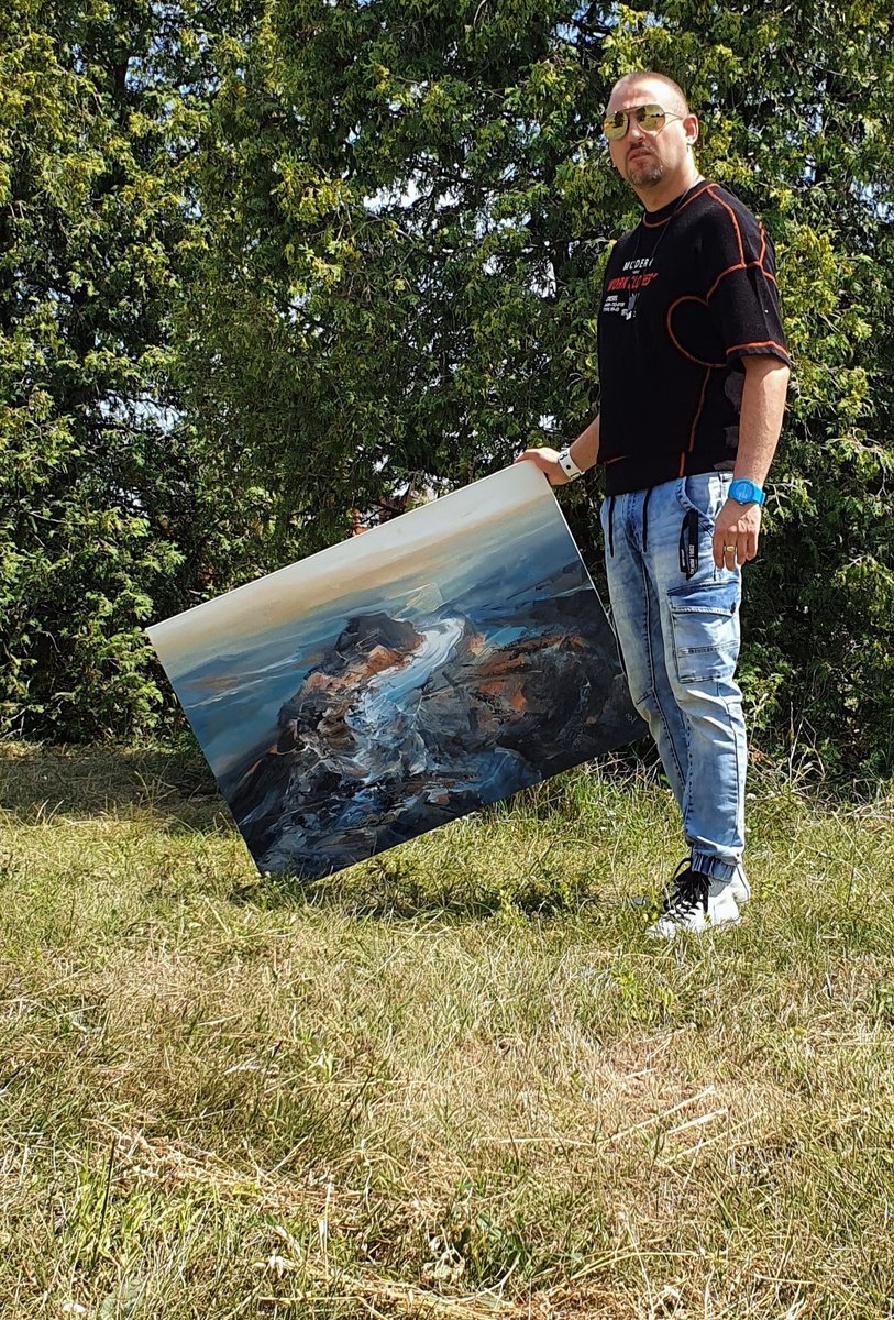 Agartha - Black Peak By Ivan Grozdanovski, 39 X 28, Artwork For Sale On Artfinder