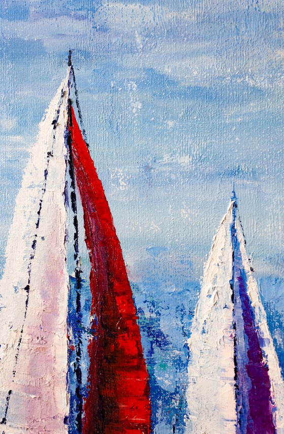 Yachts at sea