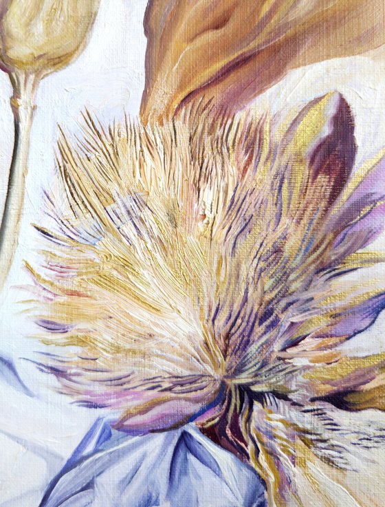 Poppies and Artichoke Flower