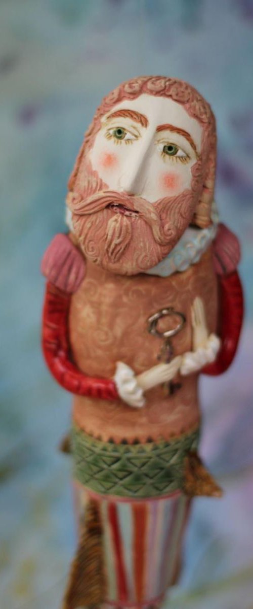 Underwater Baroque Project - The Merman. Hanging sculpture. by Elya Yalonetski