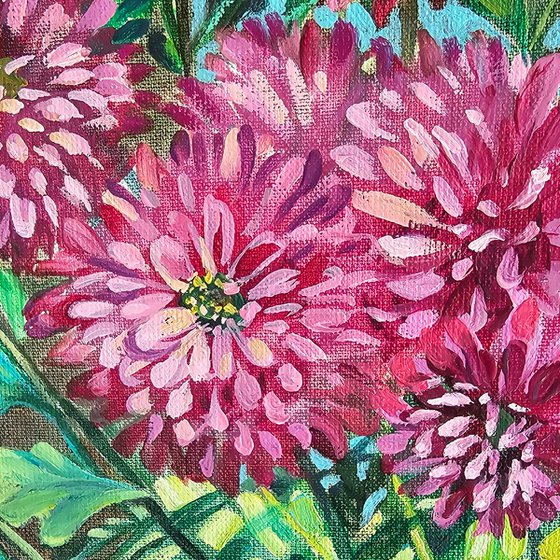 Chrysanthemums on the Windowsill