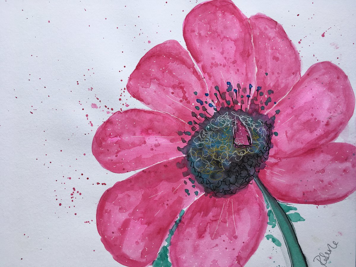 Pink flower by Ruth Searle