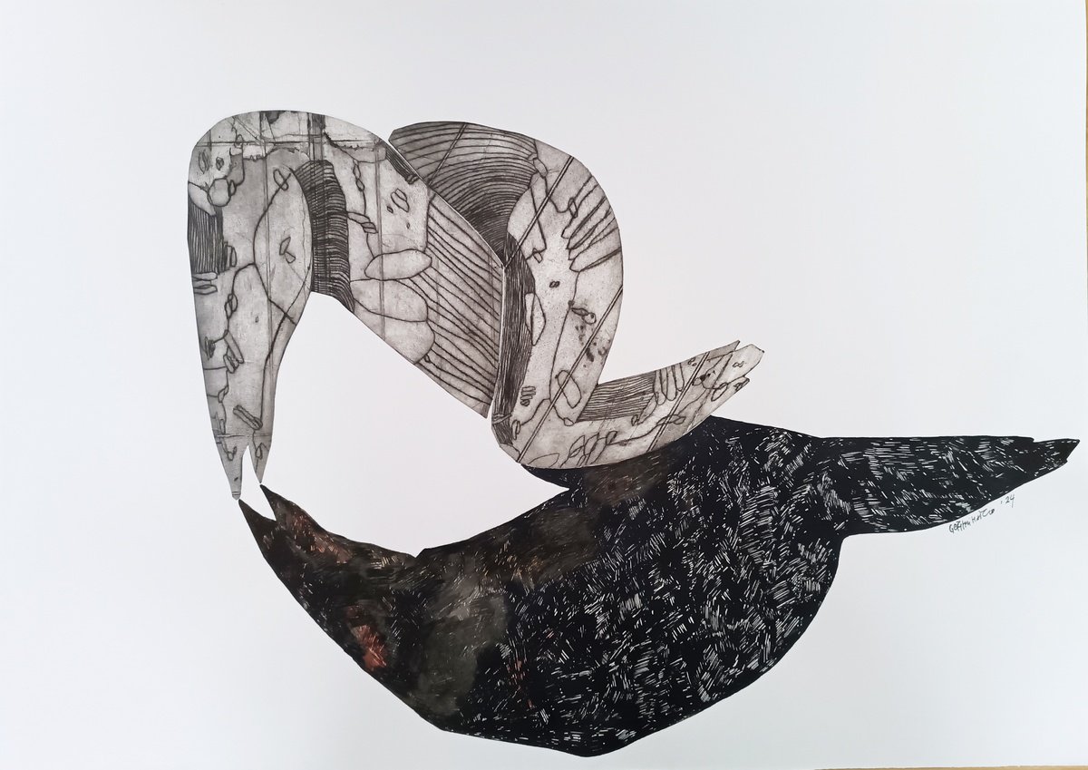 Abstract Limited Edition Print By Isabellangela Germinario, 28 X 20, Ombre 1.0, Original Artwork