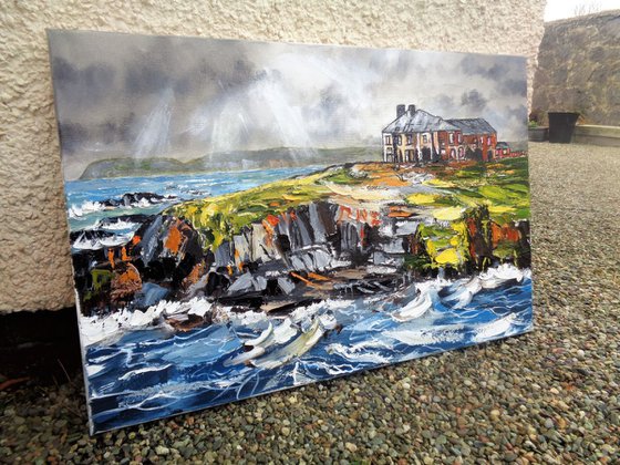 `The Haunted House`Cliffs, seascape, stormy skies