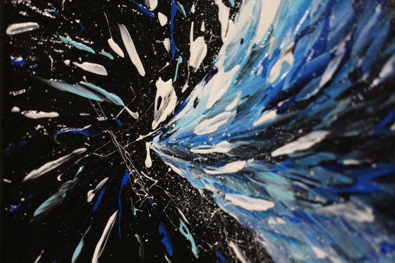 White and blue eruption