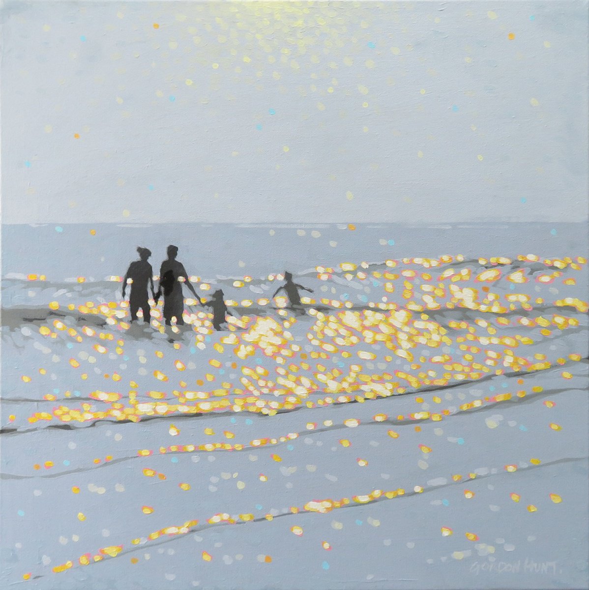 Family beach sparkles by Gordon Hunt