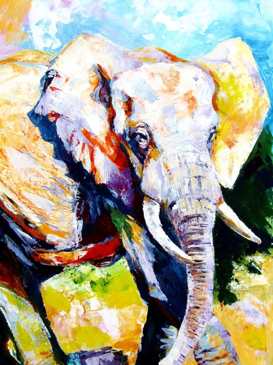 Walking majestic elephant II