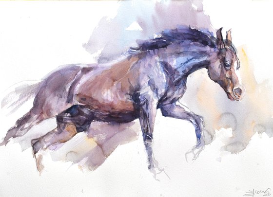 Horse in the run  3 (76x56)