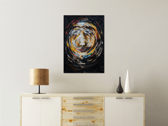 Swirl Face - Large Original Modern Abstract Art Painting Portrait