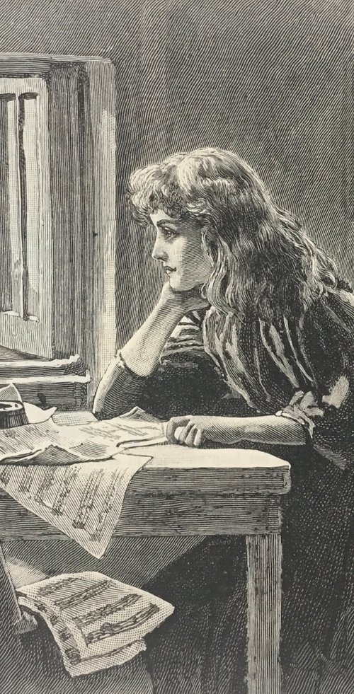 Her Face at the Window by Tudor Evans