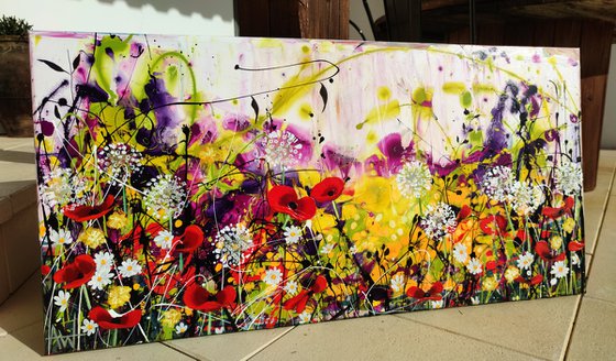 Wildlight Meadow; Abstract Floral Landscape