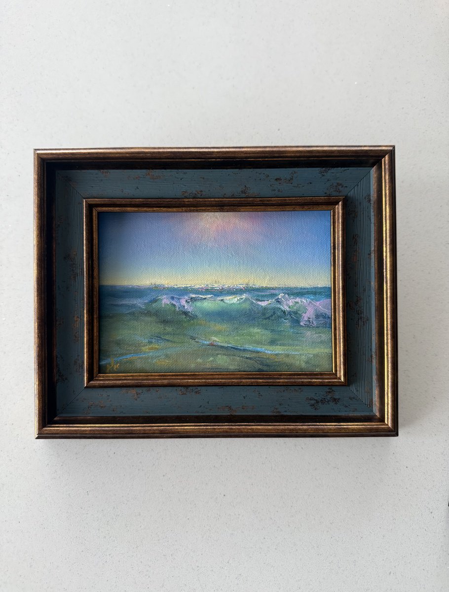 Photorealistic Landscape Oil Painting By Alesia Yeremeyeva, 11 X 9, By The Sea, Original Artwork