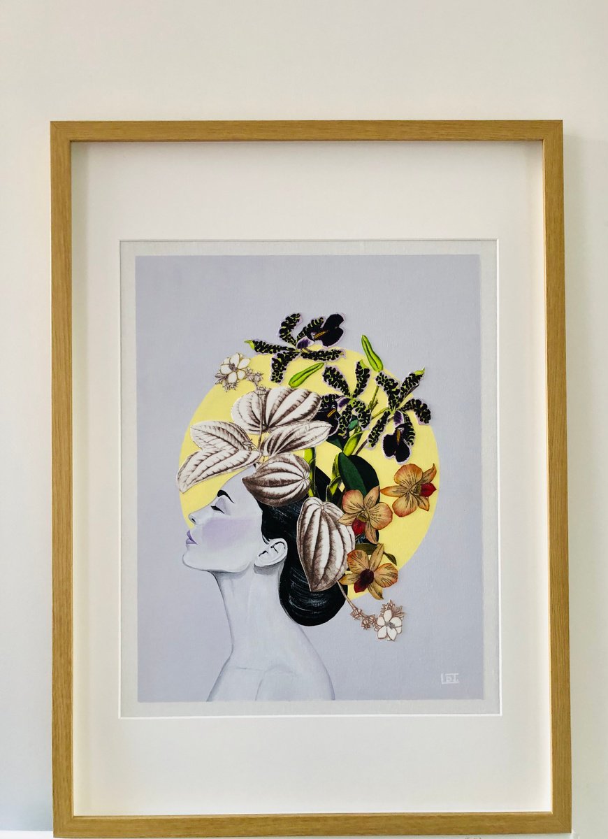 Portrait Painting By Lucyanne Terni, 20 X 28", It Smells Like Spring #5, Original Artwork