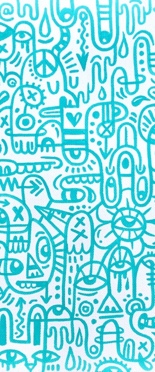 Aqua Abstract by Luke Crump