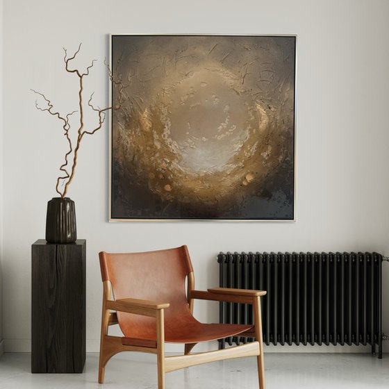 Gold Original Abstract Painting | Warm Earth