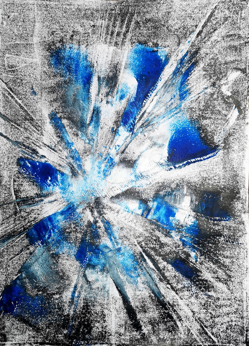 Geometric Abstract Limited Edition Print By Aneta Gajos, 11 X 16, Supernova I, Original Artwork