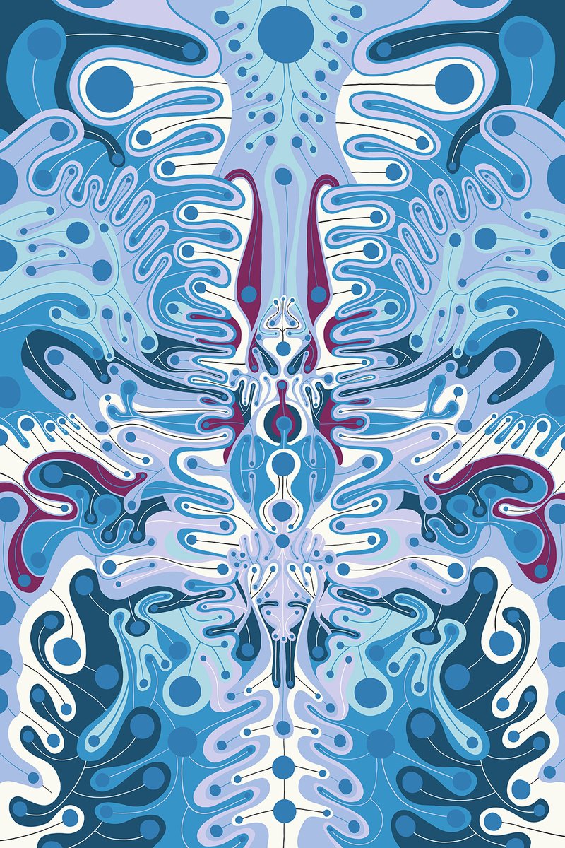 Abstract Animal Giclee Print By Alasdair Willis, 16 X 23, Insect God, Original Artwork