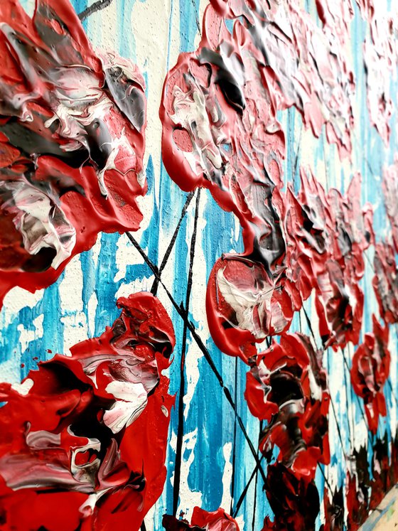 Poppies On Blue 2