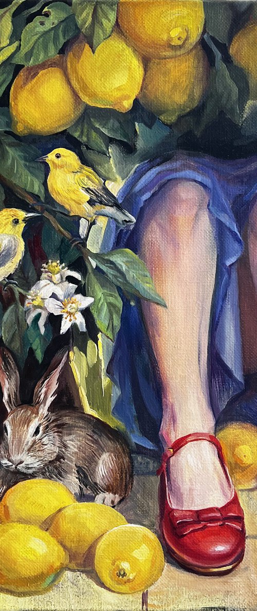 Sleeping under a lemon tree by Natalia Veyner