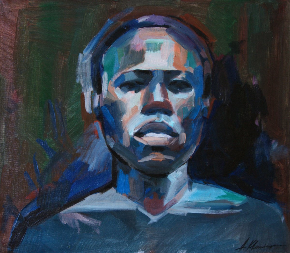 Portrait of an African Man by Anna Khaninyan