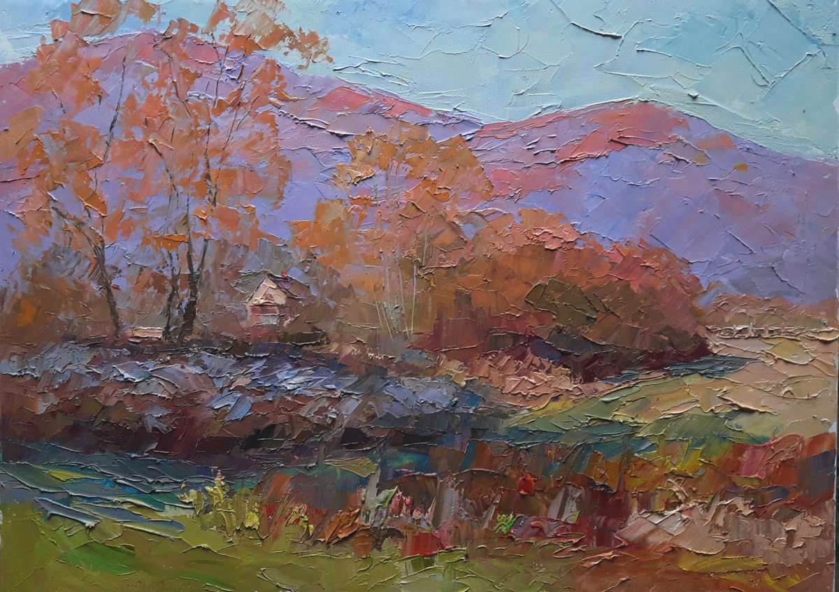 Oil painting Autumn colors nSerb435 by Boris Serdyuk