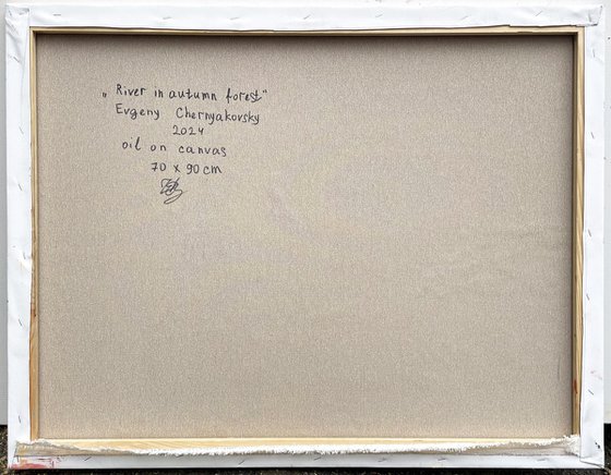 " river in autumn forest "