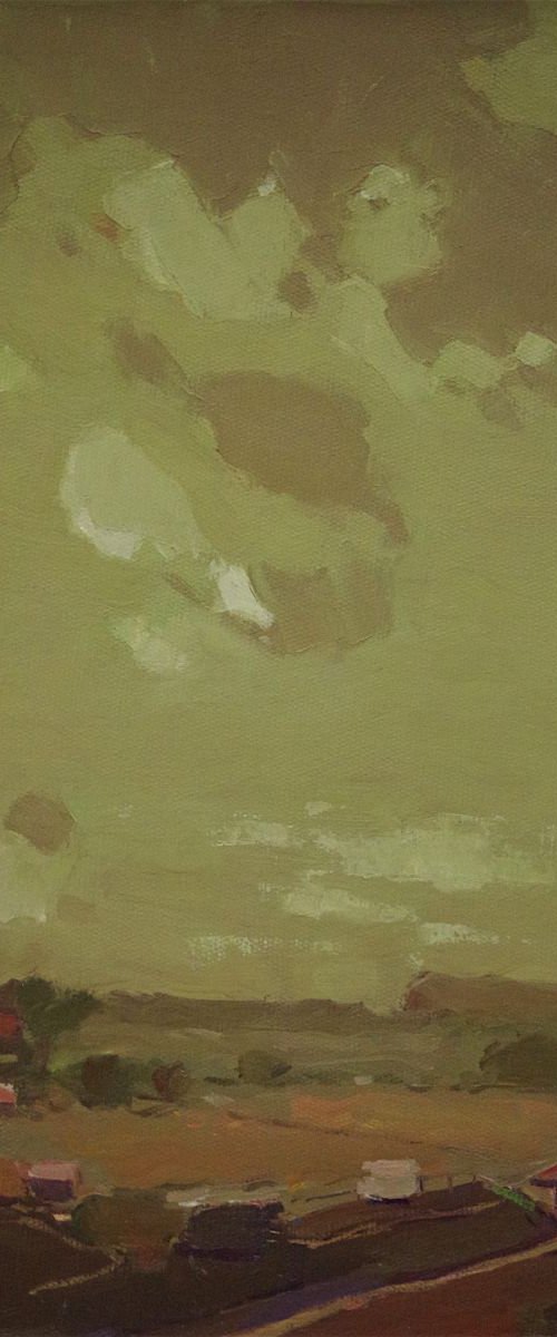 Landscape Oil painting, Tonalism, One of a kind, Signed, Hand Painted by Vahe Yeremyan