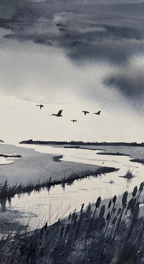 Monochrome Marshes by Teresa Tanner