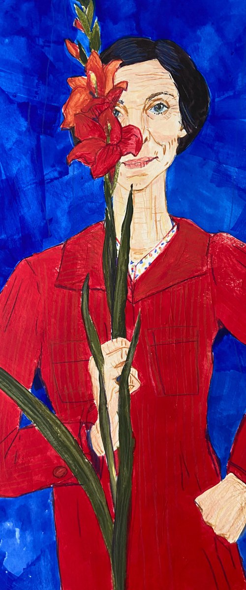 Portrait of Françoise Gilot by Anastasia Mazur-Skrobova