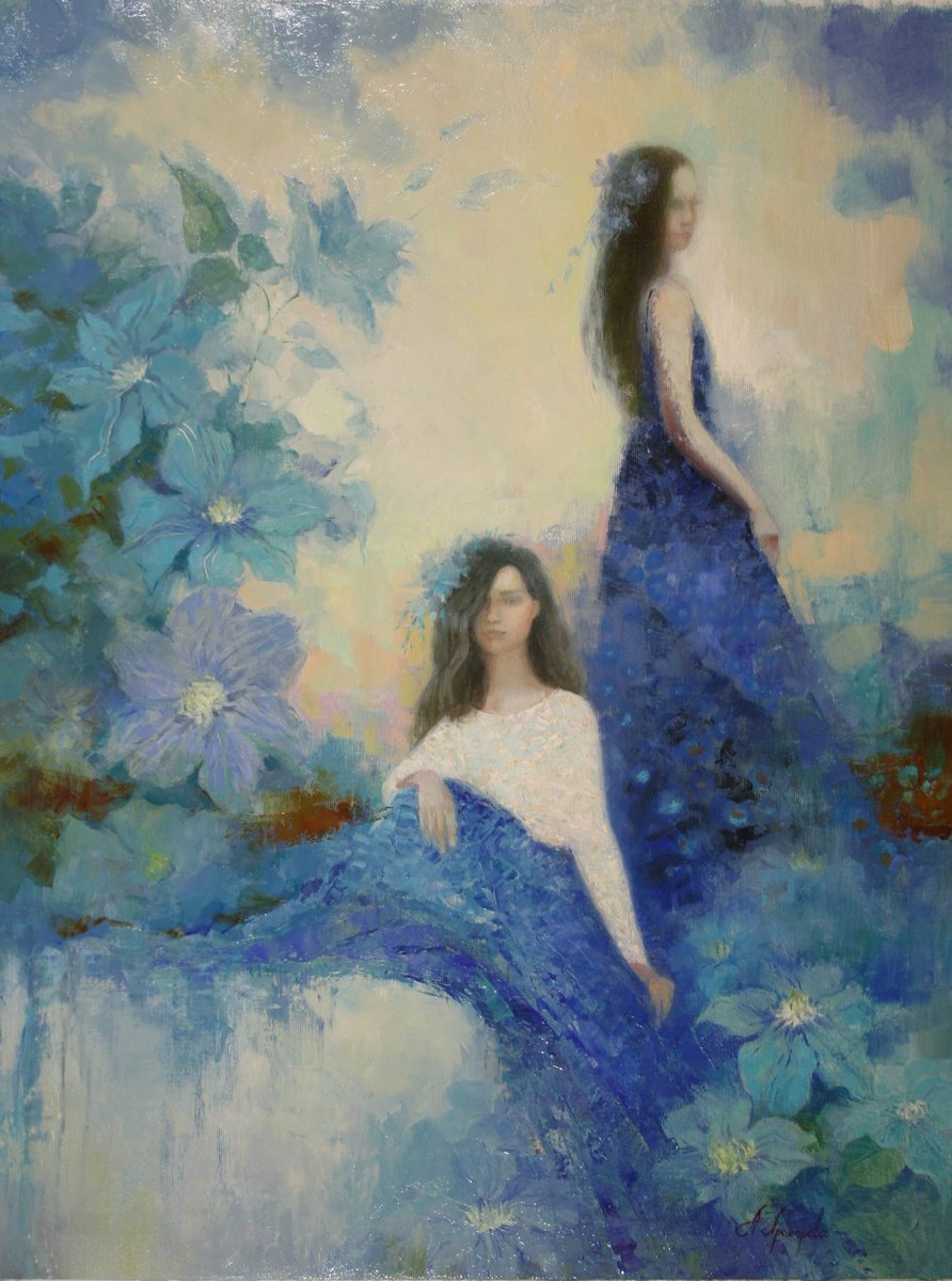 Impressionistic Portrait Oil Painting By Alexandr Dobrodiy, 20 X 26, ????????? ????? A???, Original Artwork