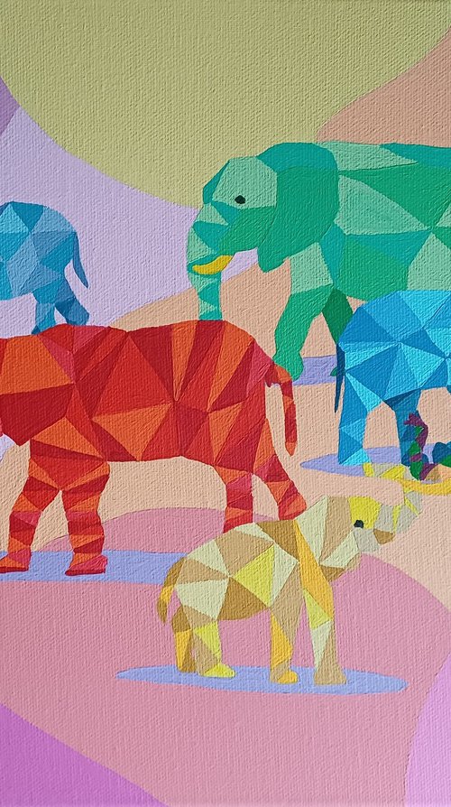 Elephants by Corinne Hamer