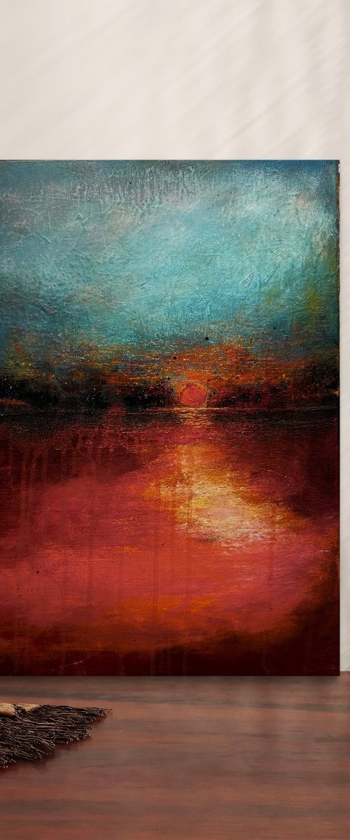 Sunset in the mountains by Henrieta Angel