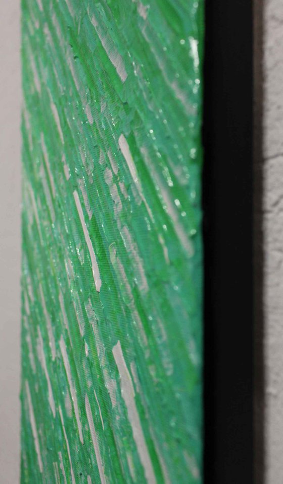 Veronese green white knife texture