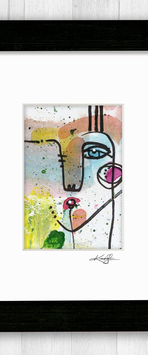 Little Funky Face 15 - Abstract Painting by Kathy Morton Stanion by Kathy Morton Stanion