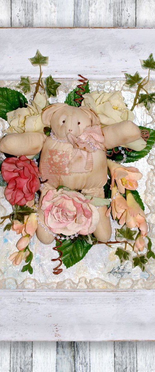 Sweet Bear - Mixed Media Nursery Room Decor by Kathy Morton Stanion by Kathy Morton Stanion