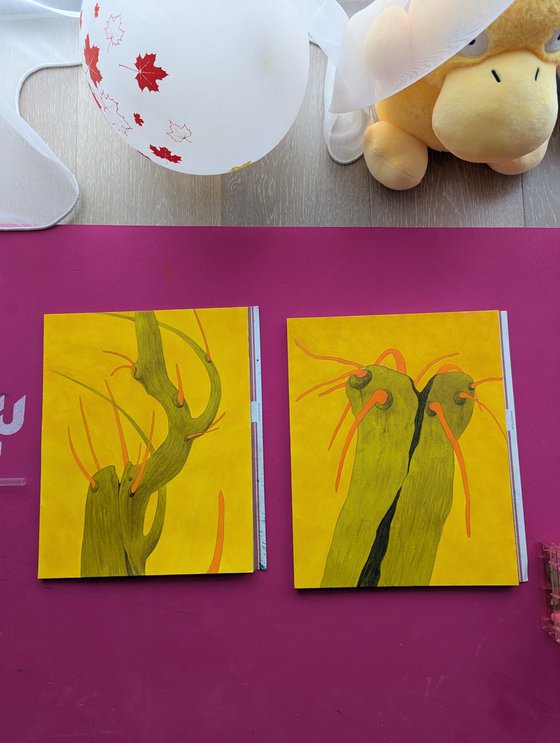 Diptych Trees portraits 3 and 4