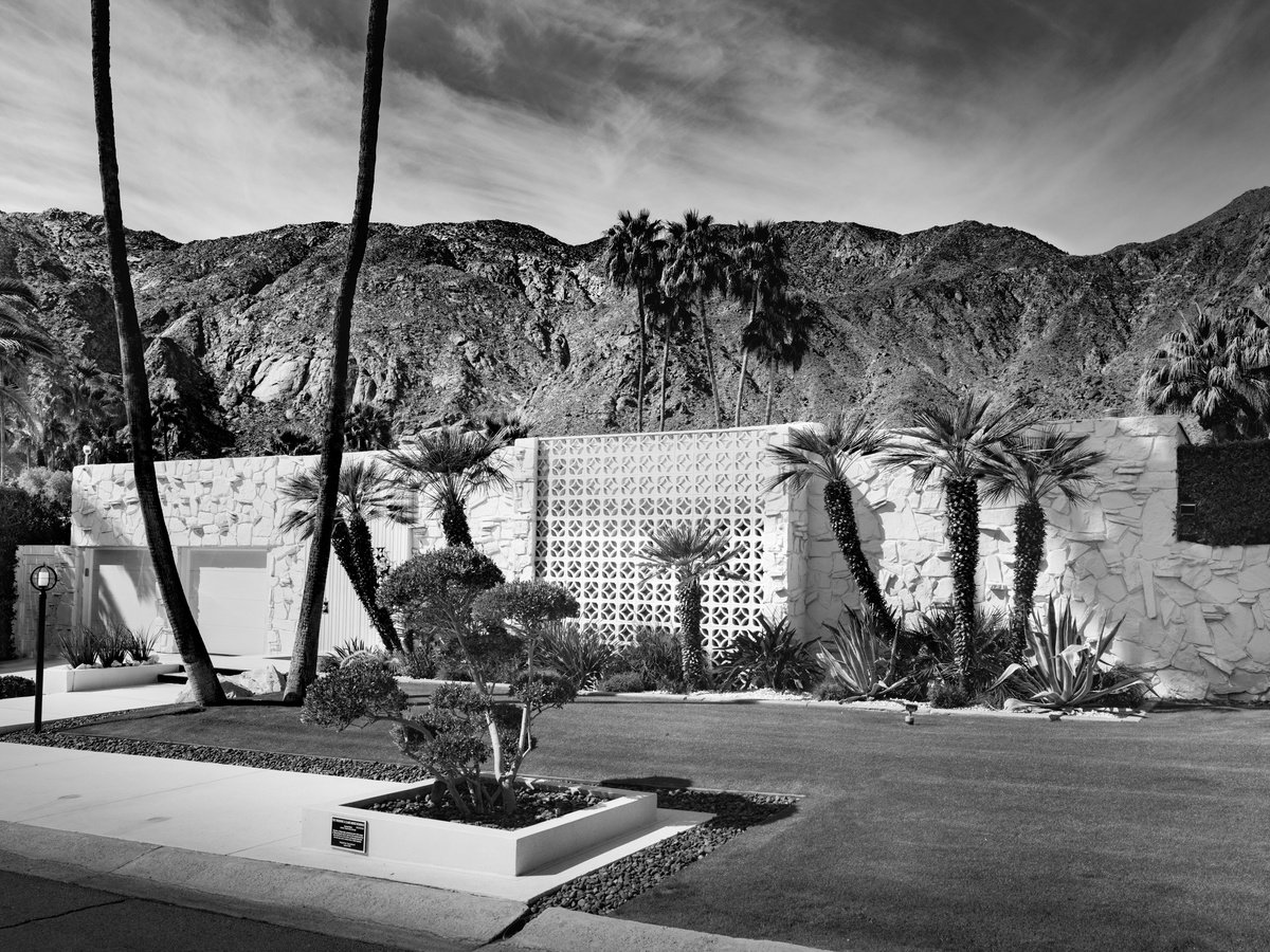 Photorealistic Cityscapes Photograph By Harv Greenberg, 40 X 30, Morse Residence - Palm Springs, Original Artwork