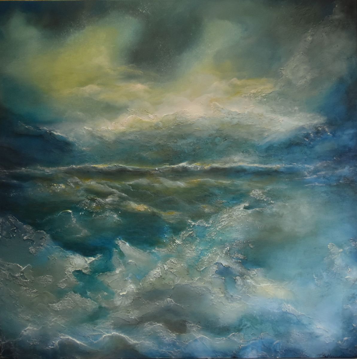 Dramatic Seas Abstract paintings Ocean paintings Seascapes by Tamara Bettencourt