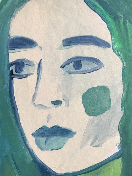 Abstract Portrait in Green