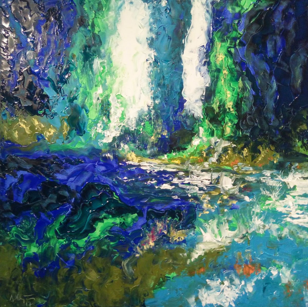 Blue Forest By Alejos, 39 X 39, Artwork For Sale On Artfinder