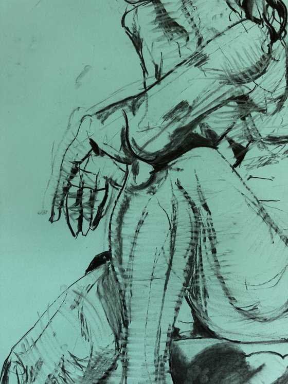 Seated female nude