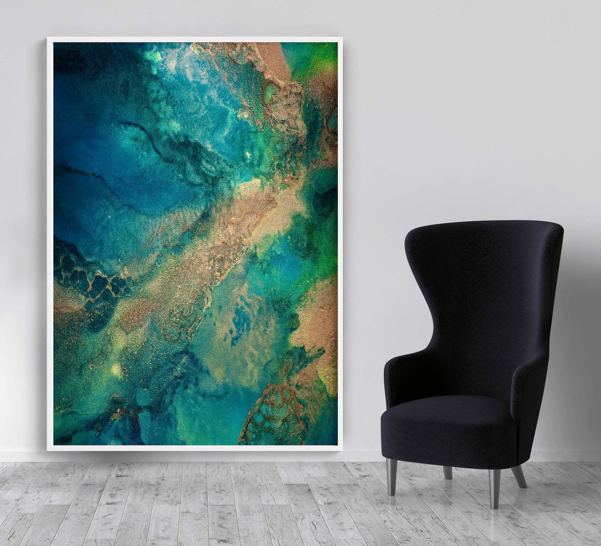 Abstract Photograph By Lynne Douglas, 34 X 50", Hebridean Rockpool, Original Artwork