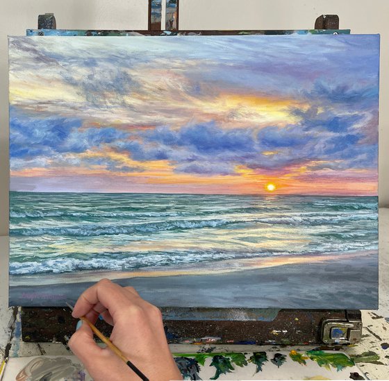 Serene Ocean Sunset