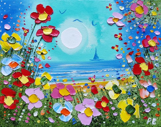 "Magic Beach & Flowers in Love"