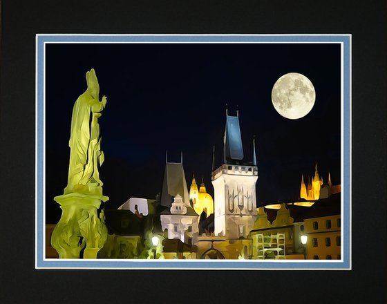 Moon over Prague