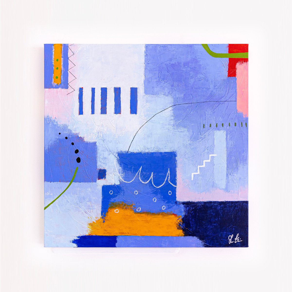 Abstract Acrylic Painting By Hyunah Kim, 24 X 24, Oria, Original Artwork