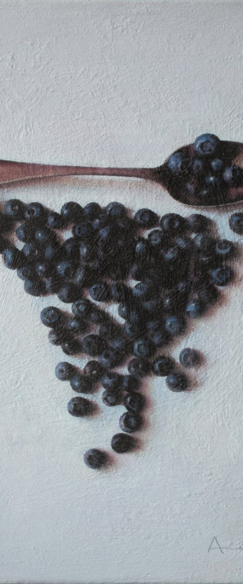 Blueberries with the Spoon by Andrejs Ko