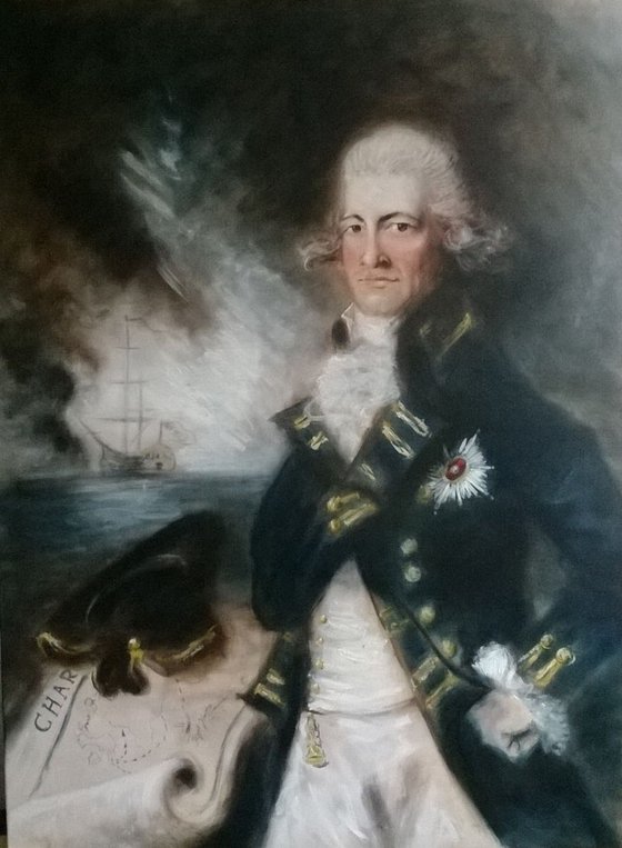 Lord Horatio Nelson (Oil on Canvas 40x30 inch)