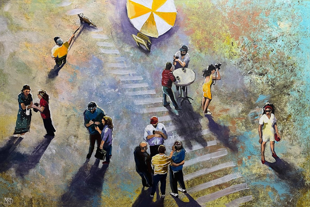 Sidewalk Stories By Maria Kireev, 35 X 24, Artwork For Sale On Artfinder